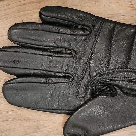 Harley-Davidson Gloves Black Leather Padded Motorcycle Riding Ladies Size Small - Picture 9 of 12